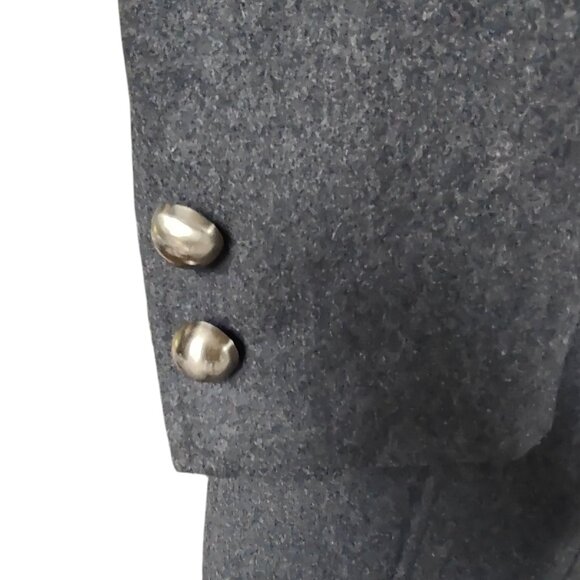Collection by Gallery Wool Blend Charcoal Coat Size S - Picture 6 of 13